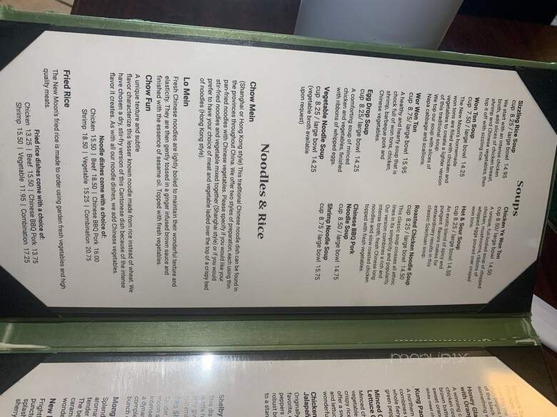 New Moon Restaurant - San Marino, CA menu_pic