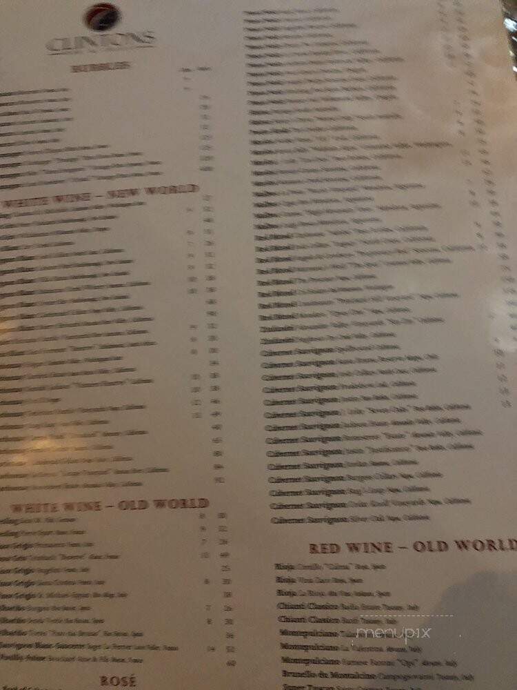 Clinton's Bar and Grille - Clinton, MA menu_pic