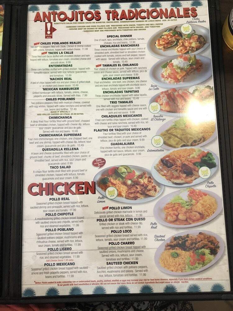El Sombrero - Nashville, TN menu_pic