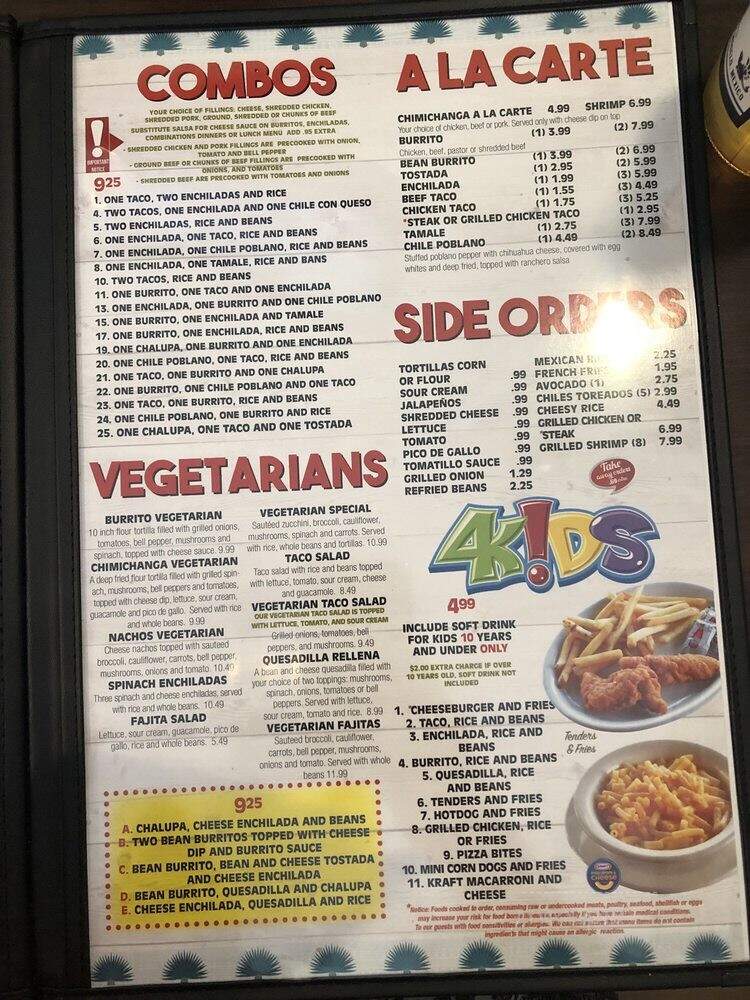 El Sombrero - Nashville, TN menu_pic