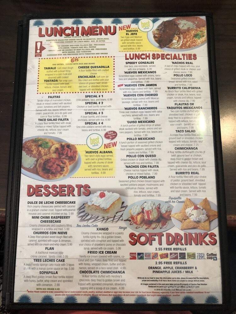 El Sombrero - Nashville, TN menu_pic
