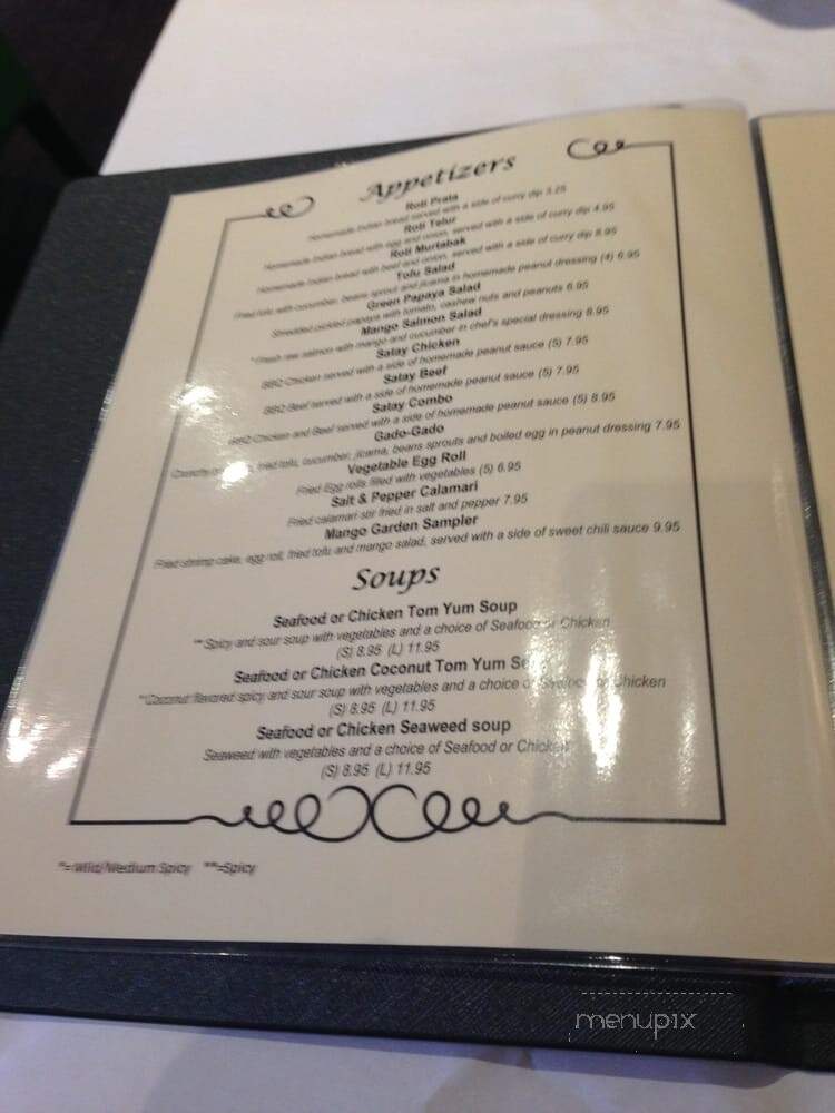 Mango Garden - Fremont, CA menu_pic
