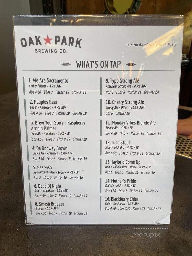 Oak Park Brewing Company - Sacramento, CA