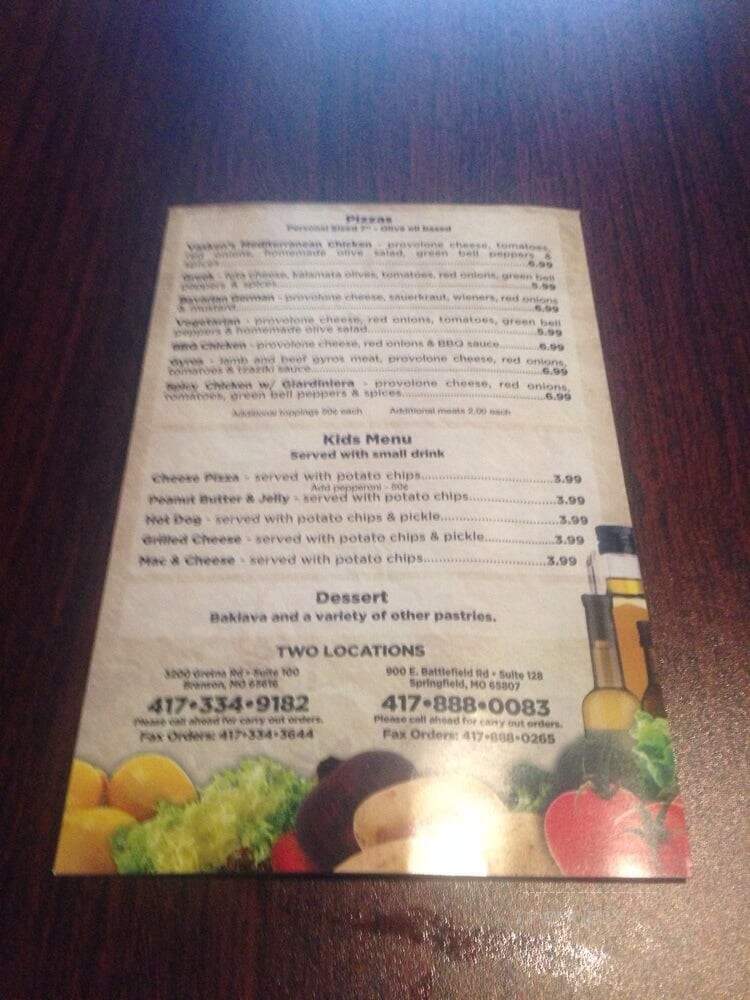 Vasken's International Deli - Springfield, MO menu_pic
