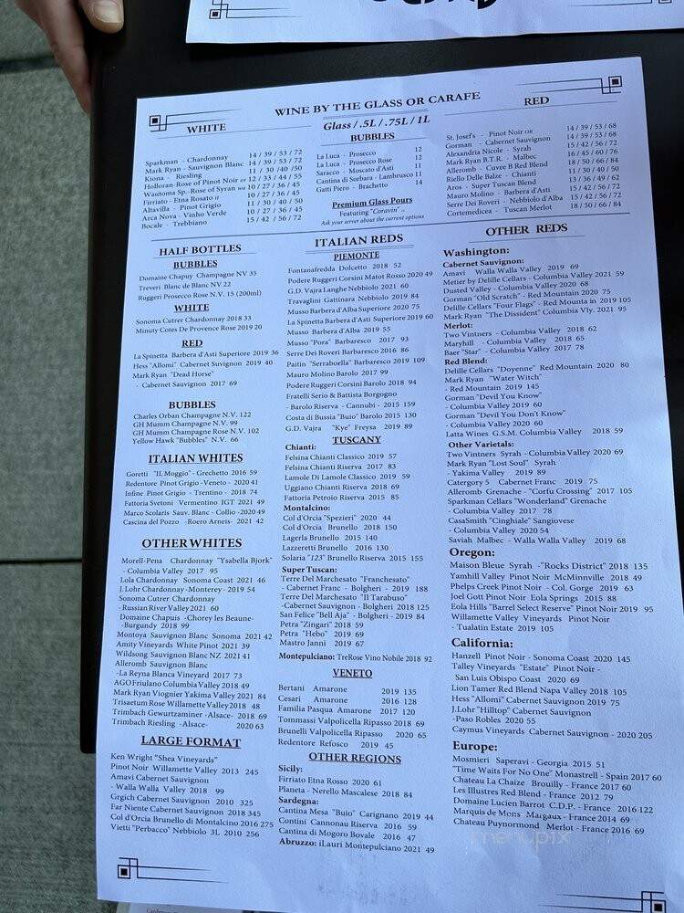 Amaro Bistro - Bothell, WA menu_pic