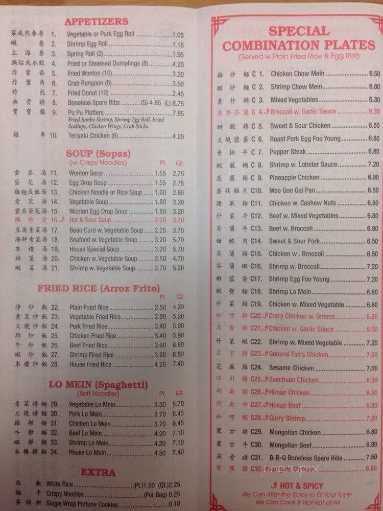 Tin Tin - Tucker, GA menu_pic