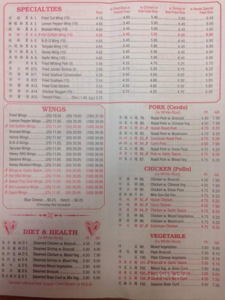 Tin Tin - Tucker, GA menu_pic