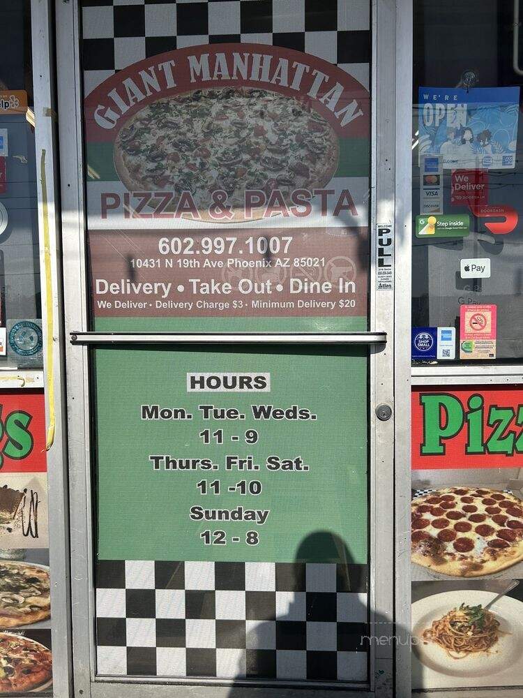 Giant Manhatten Pizzeria and Deli - Phoenix, AZ menu_pic
