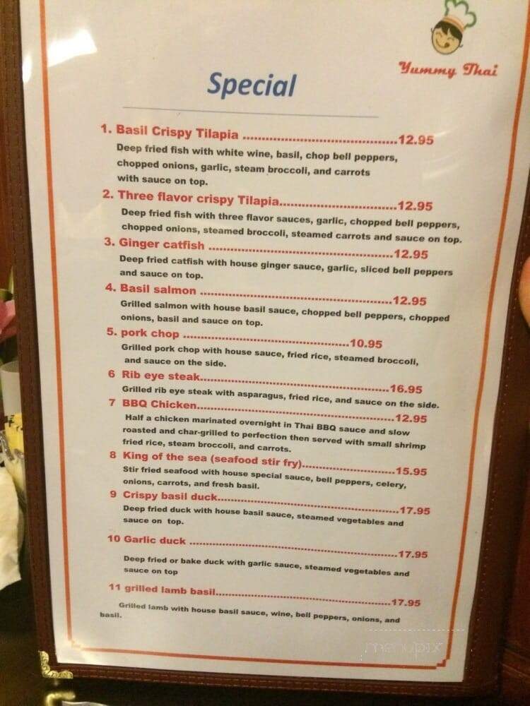 Yummy Thai - Lebanon, TN menu_pic