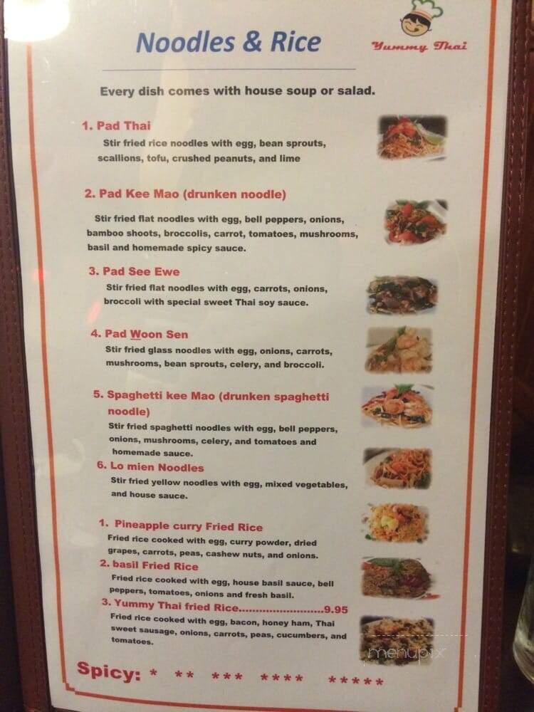 Yummy Thai - Lebanon, TN menu_pic