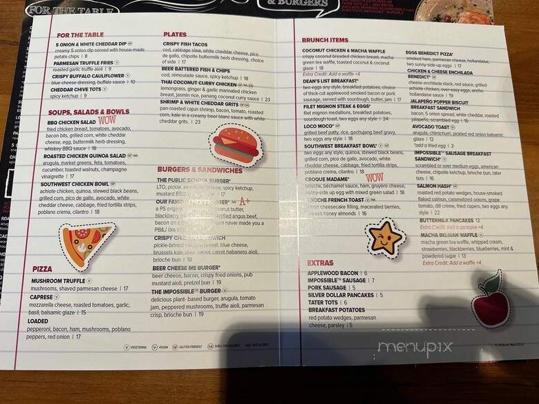 Public School 818 - Los Angeles, CA menu_pic