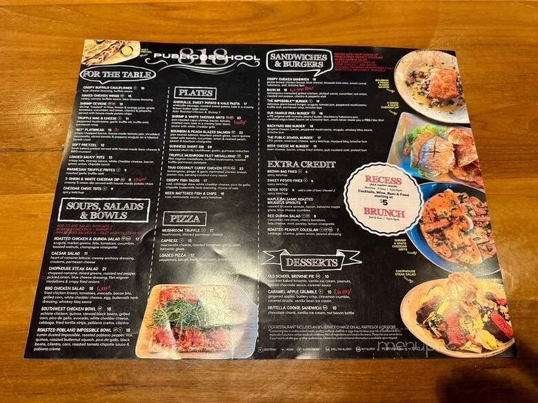 Public School 818 - Los Angeles, CA menu_pic