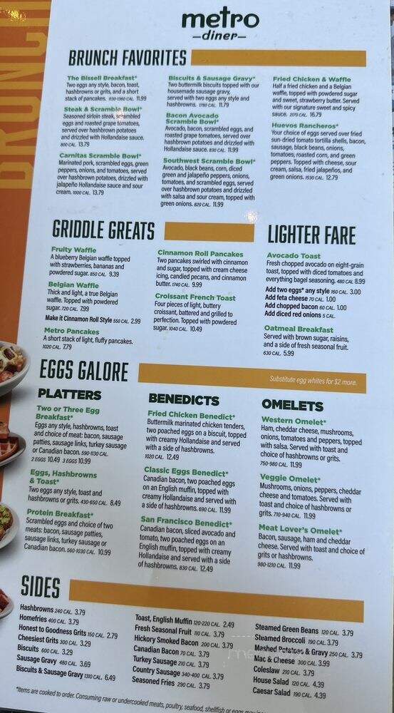Metro Diner - Jacksonville, FL menu_pic