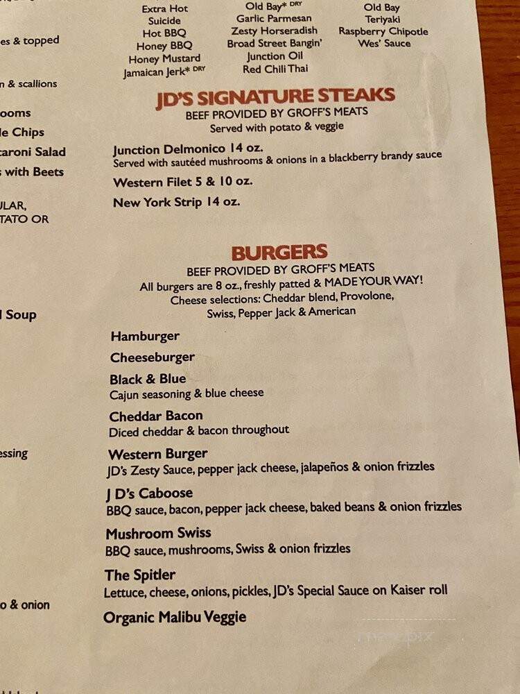 JD's Juction - Middletown, PA menu_pic