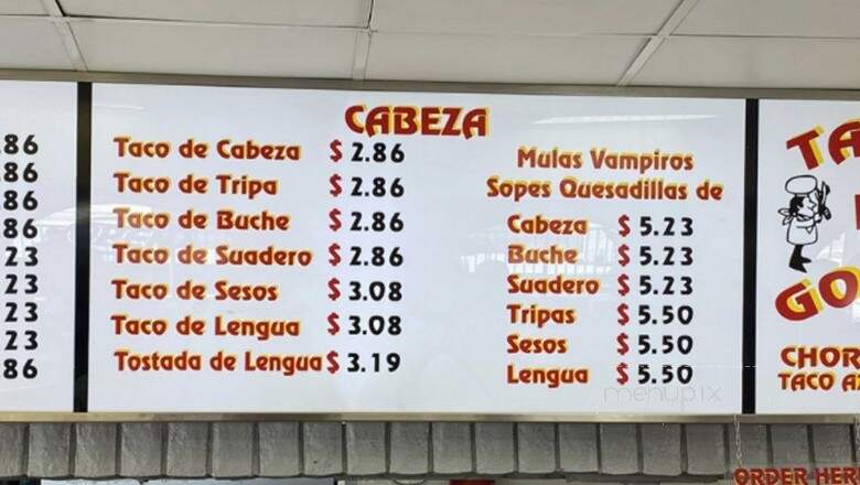 Tacos El Gordo - North Las Vegas, NV menu_pic