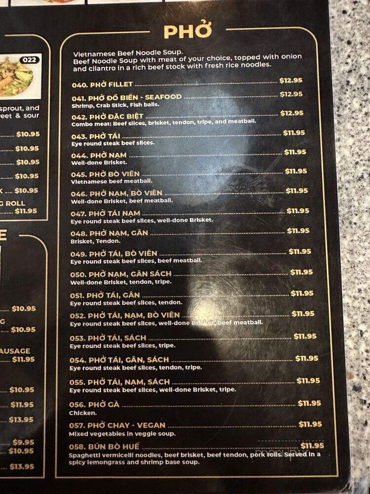 King Pho - Chicago, IL menu_pic