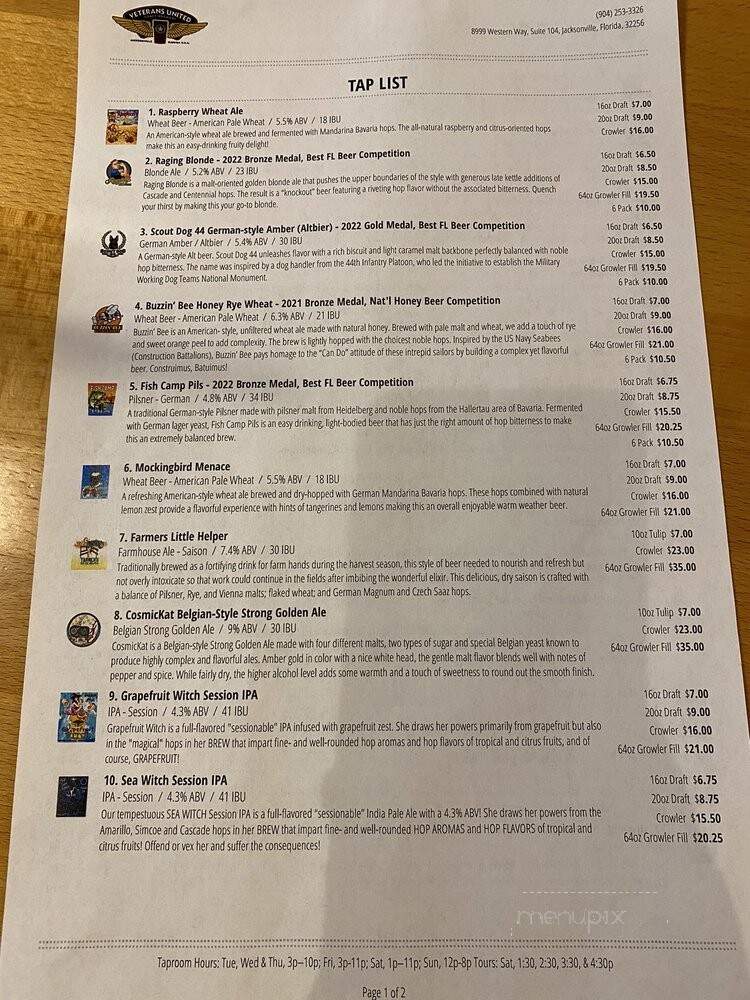 Veterans United Craft Brewery - Jacksonville, FL