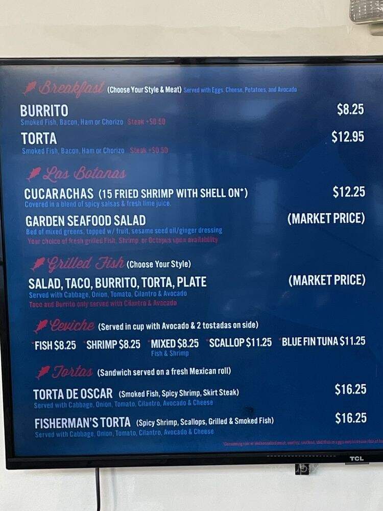 Oscar's Mexican Seafood - San Diego, CA menu_pic