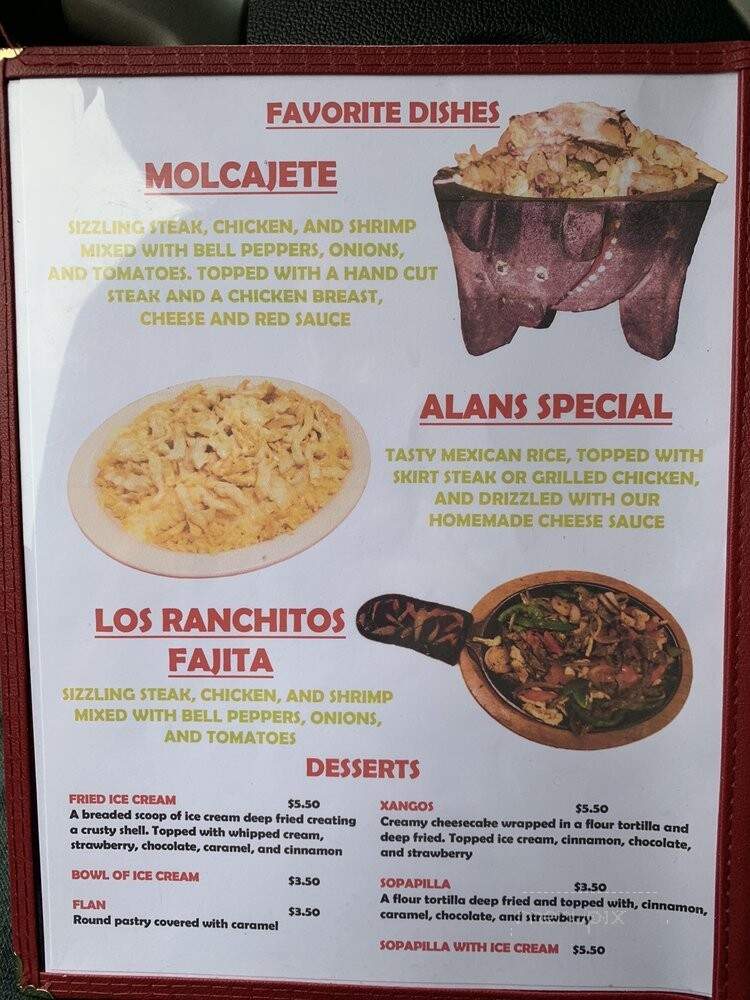 Los Ranchitos - Geneseo, IL menu_pic