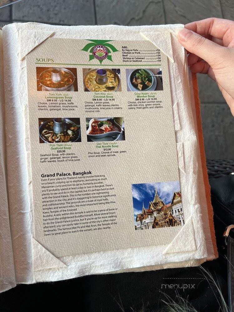 Onny's Thai - San Marcos, CA menu_pic