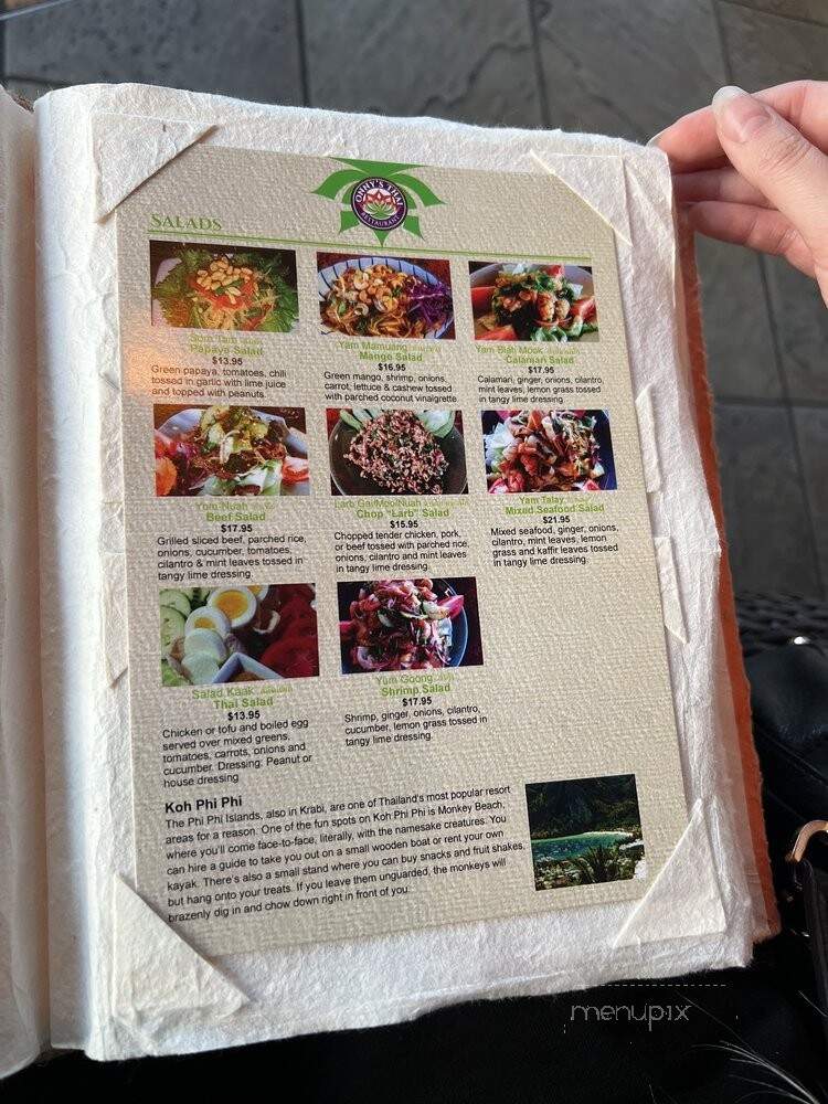 Onny's Thai - San Marcos, CA menu_pic