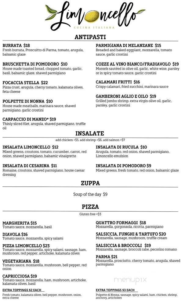 Lemoncello - Naples, FL menu_pic