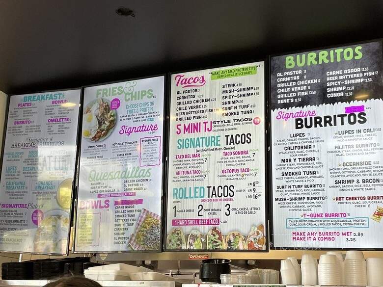 Lupe's Taco Shop - San Diego, CA menu_pic