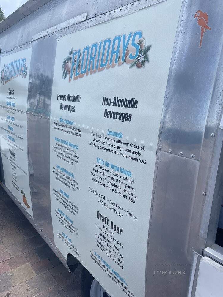 Floridays Food Truck - Hollywood, FL menu_pic