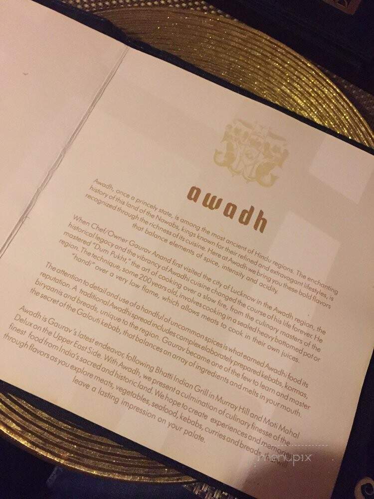 Awadh - New York, NY menu_pic