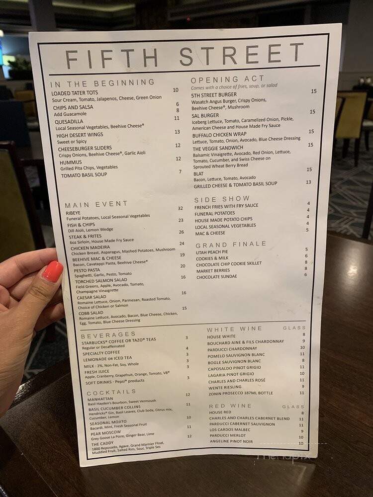 5th Street Grill - Salt Lake City, UT menu_pic