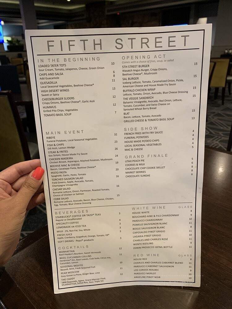5th Street Grill - Salt Lake City, UT menu_pic