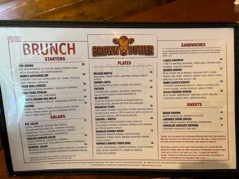 Brown Butter - New Orleans, LA menu_pic