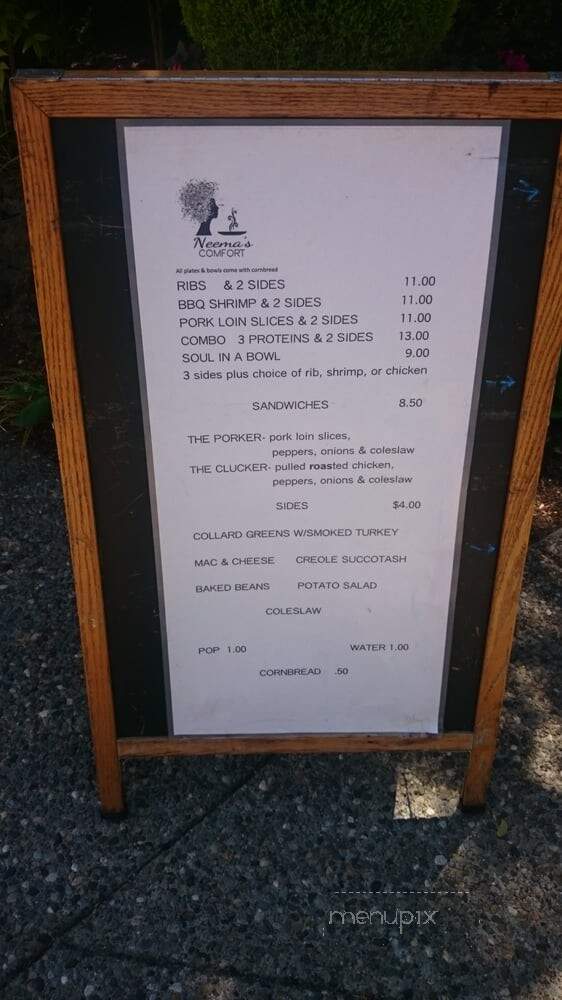 Neema's Comfort - Seattle, WA menu_pic