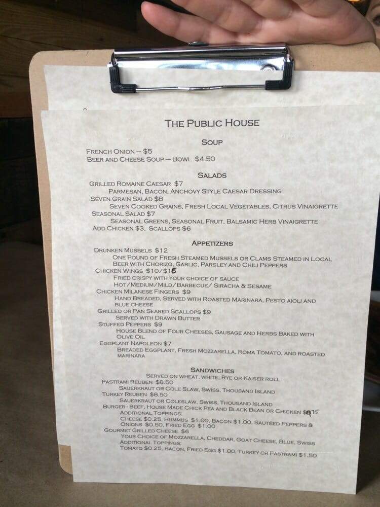 Public House of Buffalo - Buffalo, NY menu_pic
