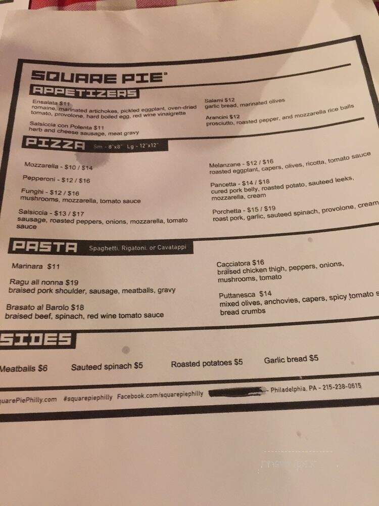 Square Pie Pizza - Philadelphia, PA