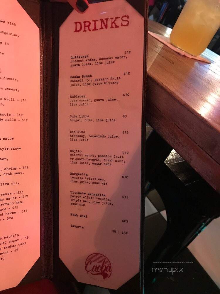 Caoba Brooklyn Bistro - Brooklyn, NY menu_pic