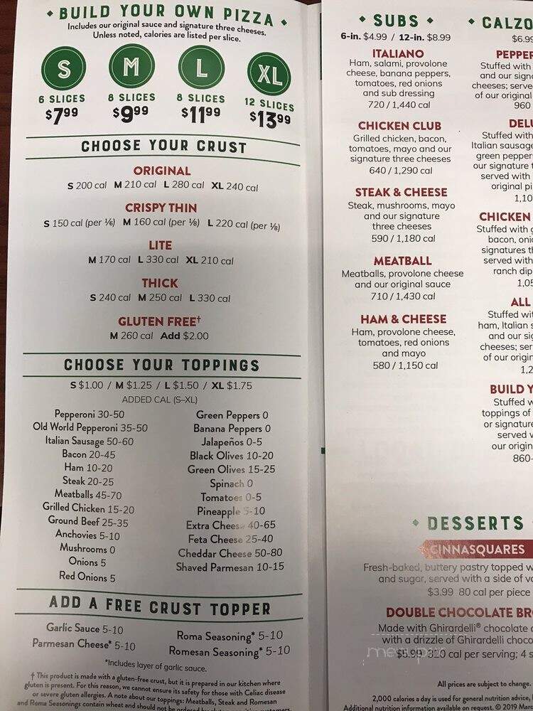 Marco's Pizza - Westfield, IN menu_pic