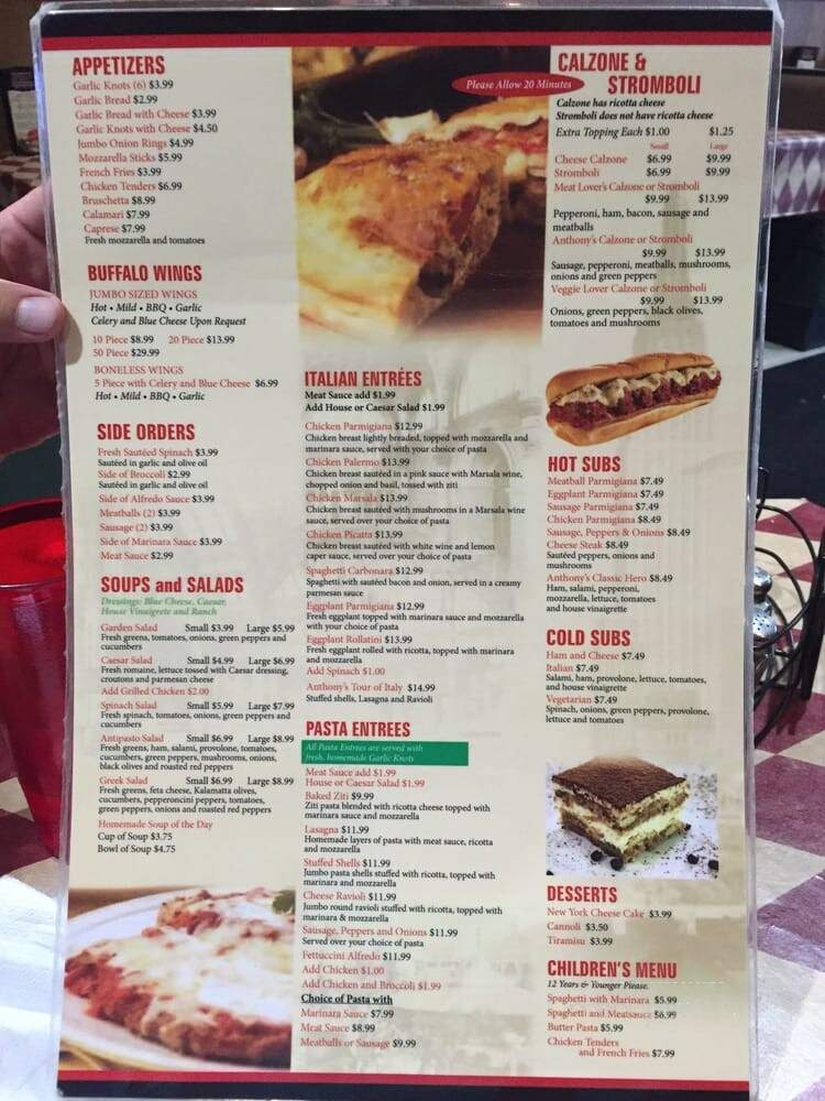 Original Anthony's Pizza & Italian Restaurant - Oviedo, FL menu_pic