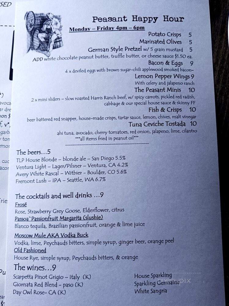 Local Peasant - Los Angeles, CA menu_pic