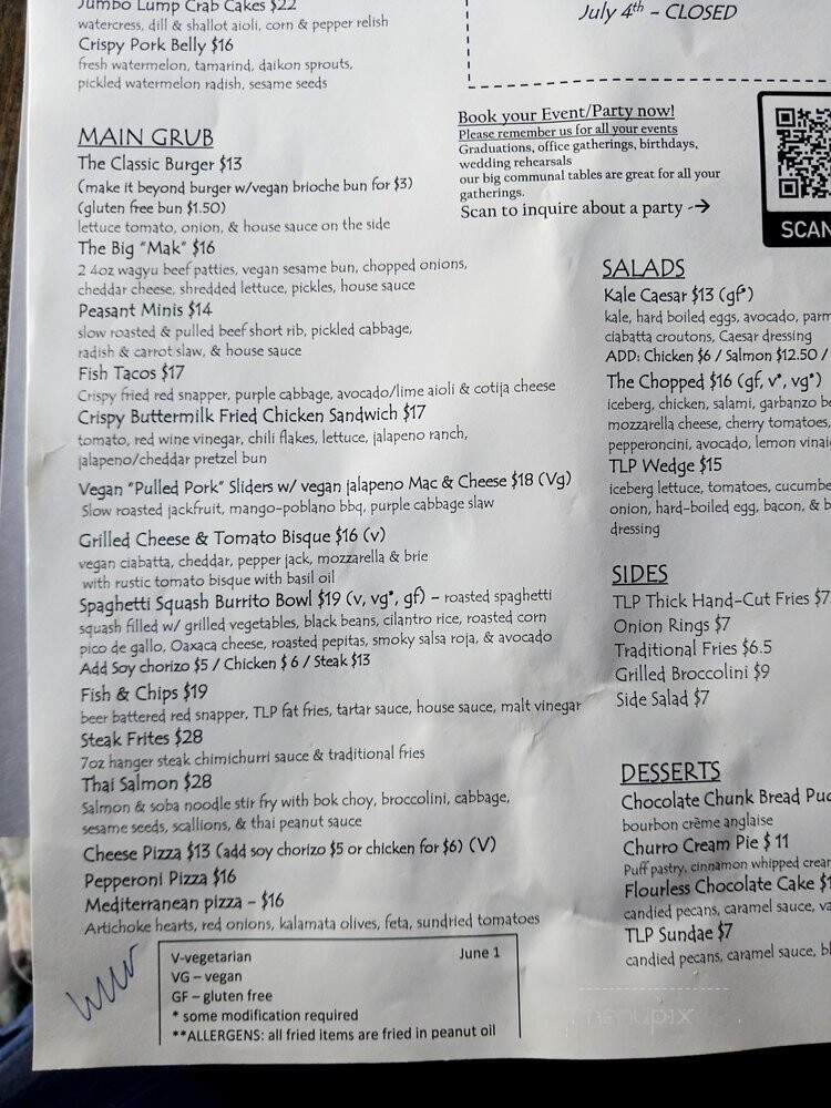 Local Peasant - Los Angeles, CA menu_pic