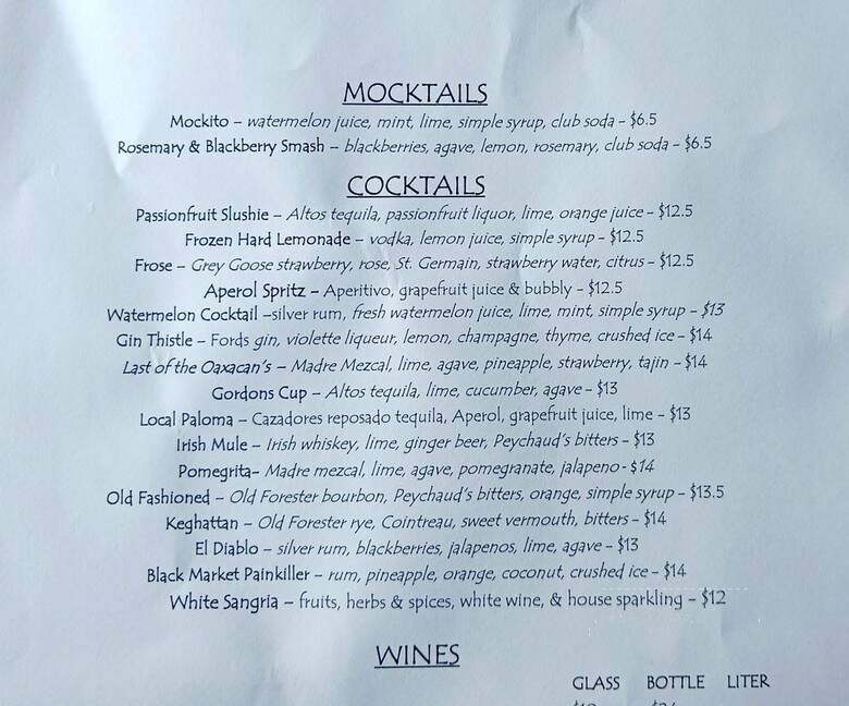 Local Peasant - Los Angeles, CA menu_pic