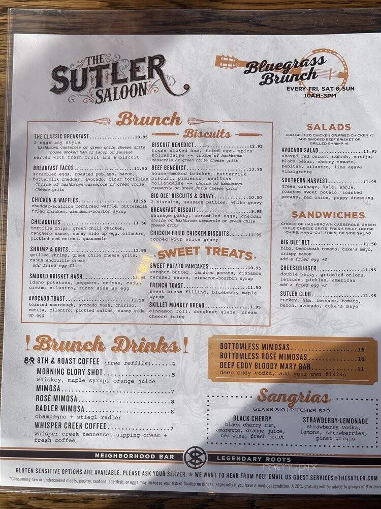 Sutler - Nashville, TN menu_pic