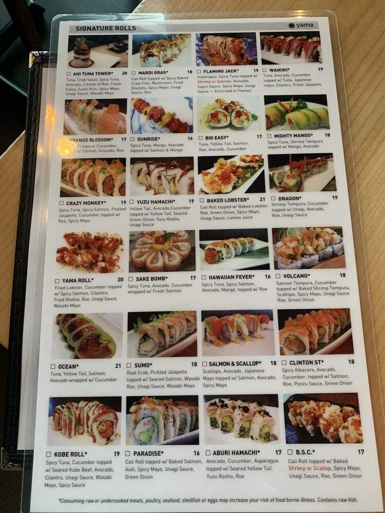 Yama Sushi & Izakaya - Portland, OR menu_pic