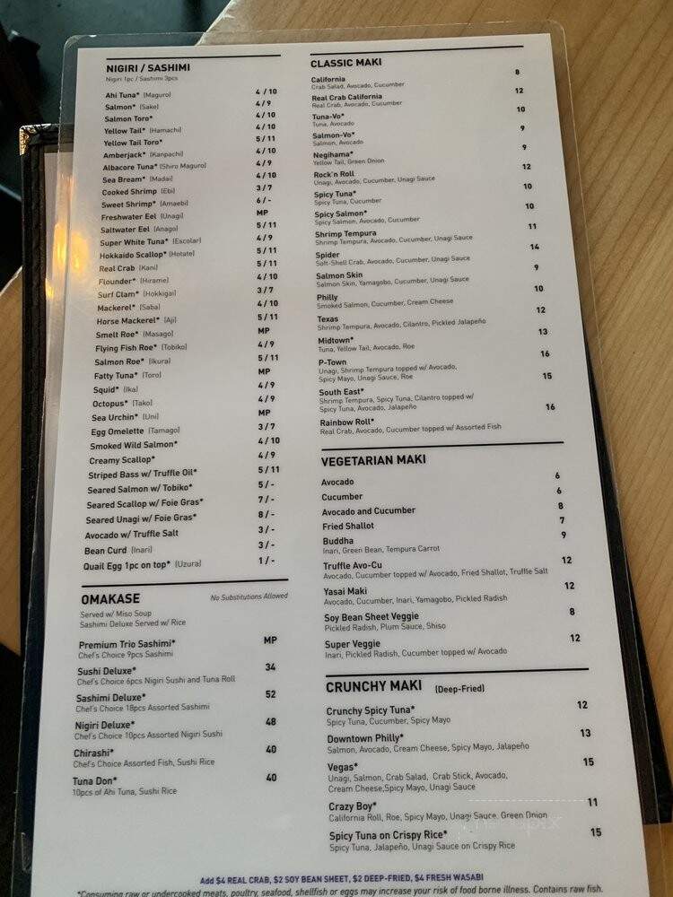 Yama Sushi & Izakaya - Portland, OR menu_pic