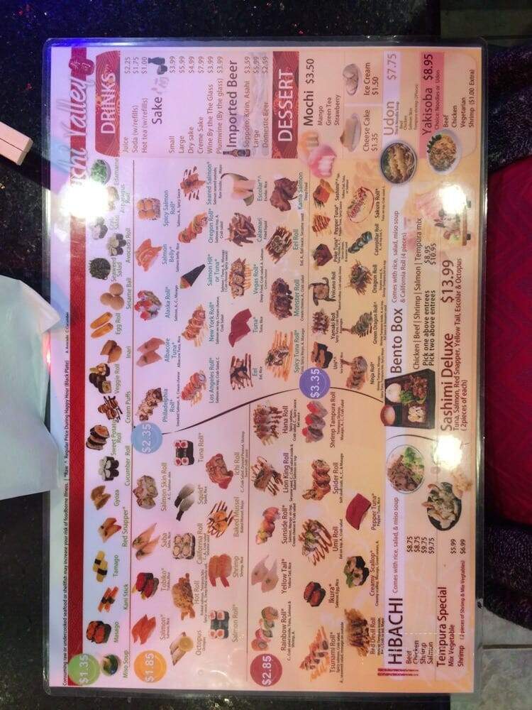 Sushivalley - Oregon City, OR menu_pic