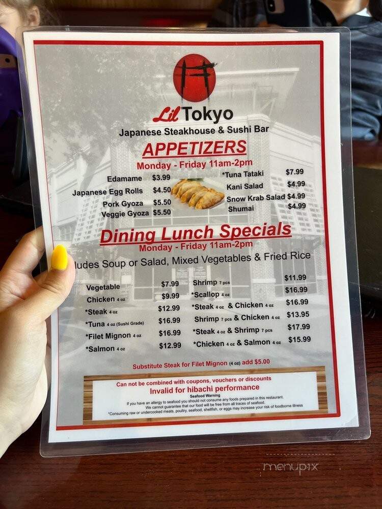 Lil Tokyo at Remedies - Myrtle Beach, SC menu_pic