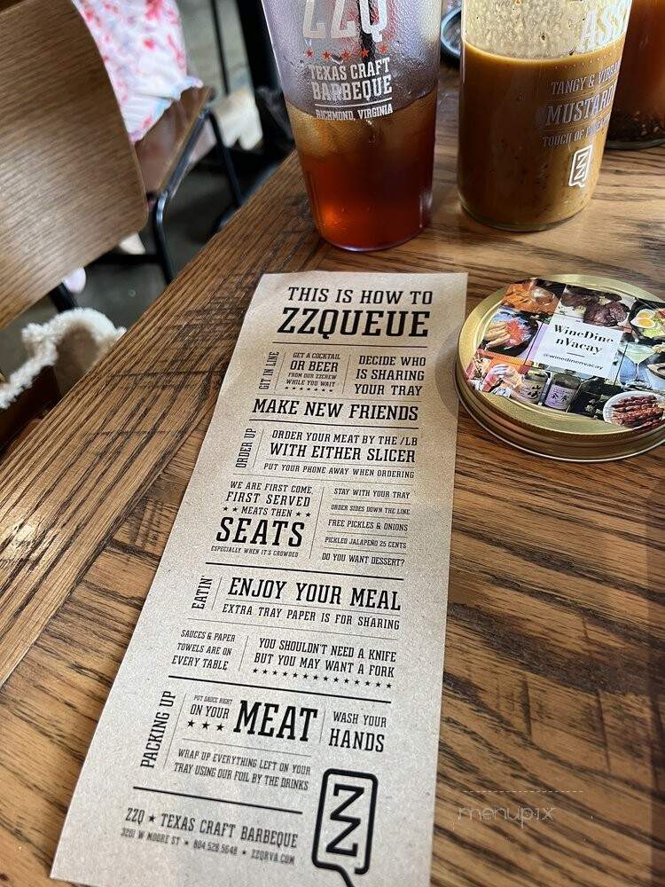 Zzq - Richmond, VA menu_pic
