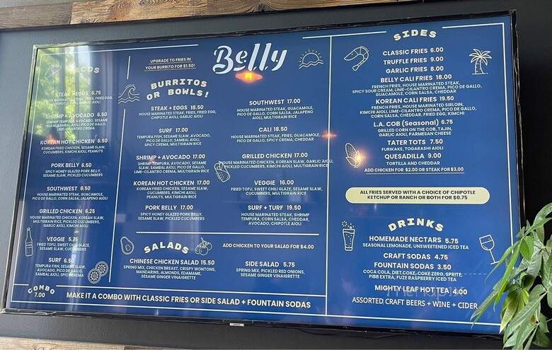 Belly - Oakland, CA menu_pic