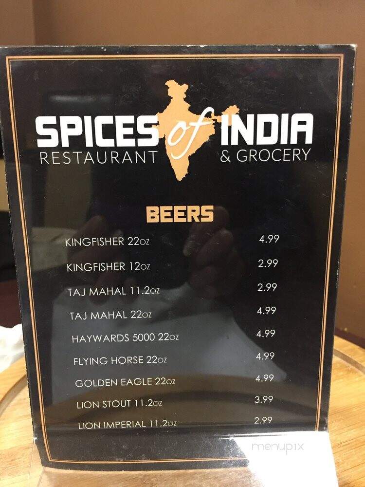 Spices of India - Buffalo, NY menu_pic