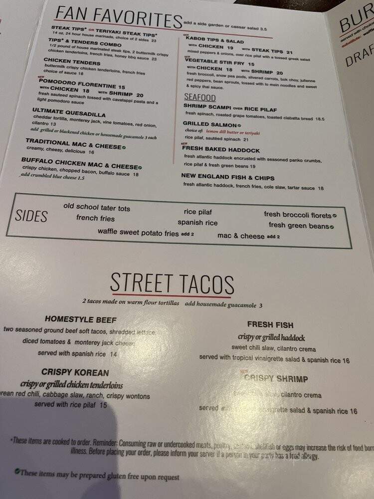 Jake n Joes Sports Grille - Waltham, MA menu_pic